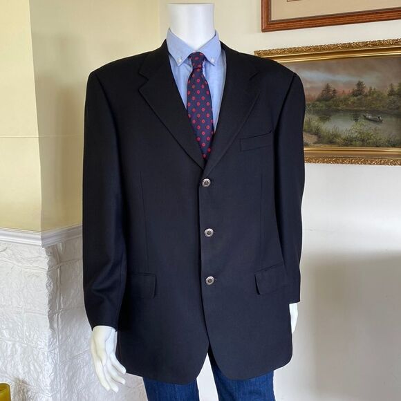Vintage British Importers Wool & Cashmere 3-Button Blazer - Picture 1 of 8